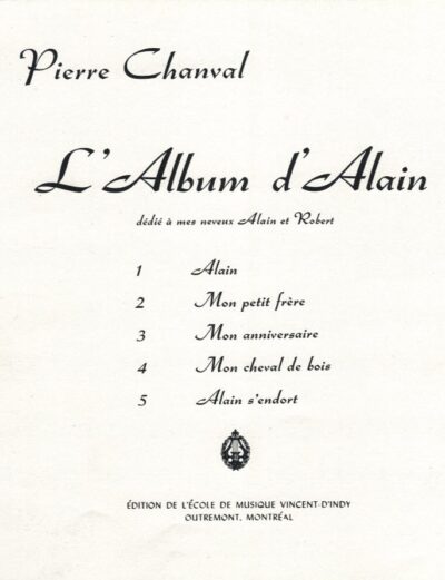 Chanval, Pierre - Album d'Alain