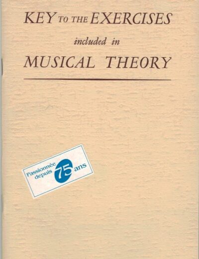 Musical Theory, Keys to the Exercises