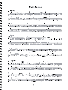 Dictées musicales modulantes à une voix et dictées non modulantes à deux voix (7e à 9e années)