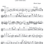 Jaque, Rhené - Prélude pour violon seul