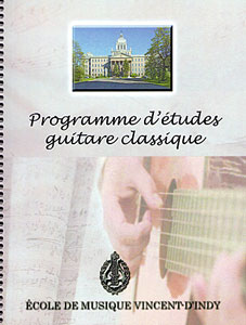Programme d'études guitare classique
