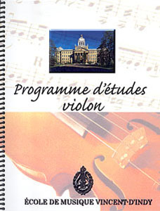 Programme d'études - violon