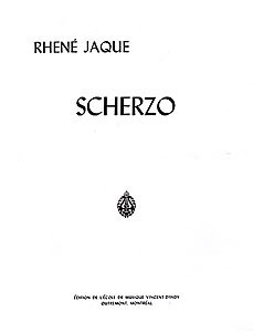 Jaque, Rhené - Scherzo