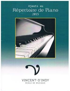 Répertoire de piano édition 2015 - Ajouts 2018