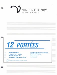 Papier manuscrit 12 portées - Manuscript paper 12 stave