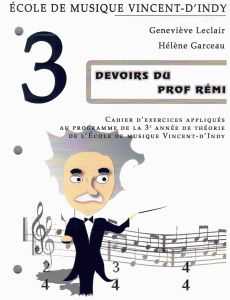 Théorie musicale Devoirs du prof Rémi niveau 3