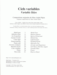 Pépin, Marc-André - Ciels variables / Variable Skies