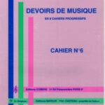Mayeur, Edmond - Devoirs de musique, cahier no. 6