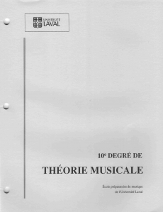 Université Laval - Théorie musicale 10e degré