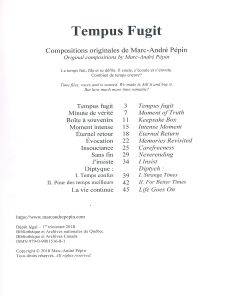 Pépin, Marc-André - Tempus Fugit