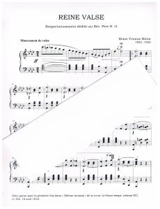 Biron, Reine Yvonne - Reine Valse (pour piano)