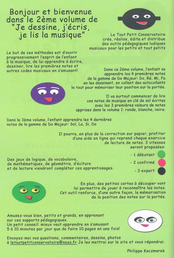 TPC méthode 2 page 2 Le tout petit conservatoire à partir de 4 ans - volume 2