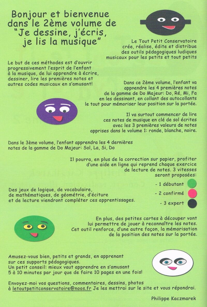 Le tout petit conservatoire à partir de 4 ans - volume 2