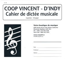 Manuscrit - Cahier de dictée musicale 6 portées 24 pages