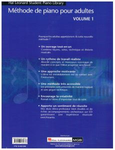 Méthode de piano pour adultes Hal Leonard volume 1