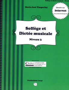 Timperley, Marie-José - Solfège et dictée musicale niveau 3