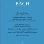 Bach, Johann Sebastian - Sonata in C major for Flute and Basso continuo, in E-flat major and G minor for Flute and obbligato Harpsichord