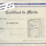 Certificat de mérite (Avec notes et matières)