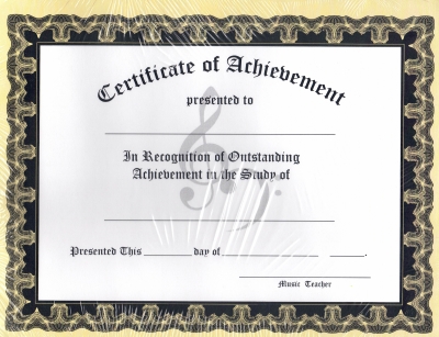 Paquet de certificats de mérite (Anglais - Clefs)