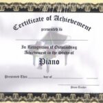 Paquet de certificats de mérite (Anglais - Piano)