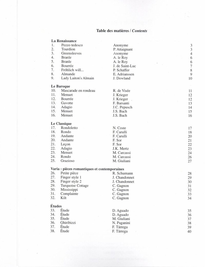 Répertoire progressif pour la guitare classique vol. 3