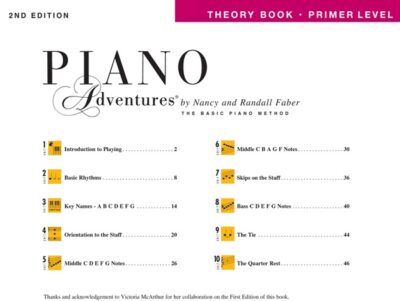 Faber and Faber - Piano Adventures Primer Level Theory Book