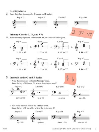 Faber and Faber - Piano Adventures Level 3A Theory Book