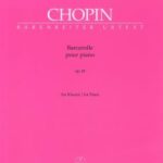 Chopin, Frederic - Barcarolle pour piano op. 60