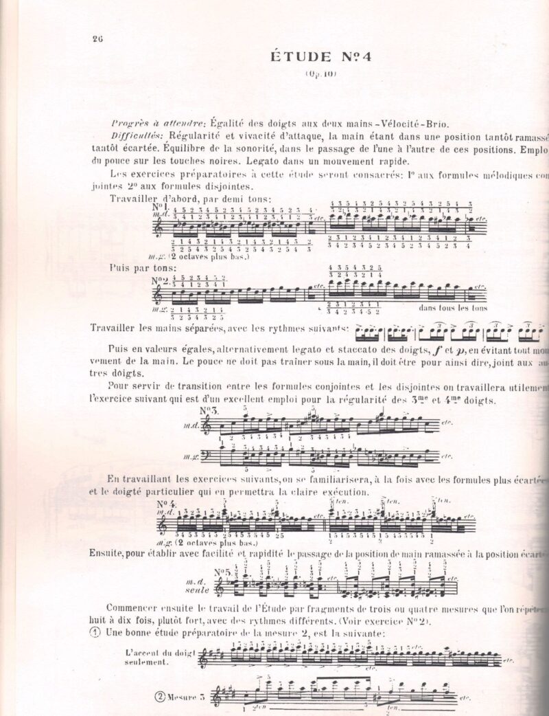 Chopin, Frederic - Douze études opus 10 édition de travail d'Alfred Cortot