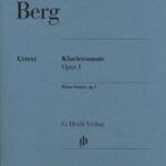 Berg - Sonate op 1 Berg, Alban - Sonate pour piano, op. 1