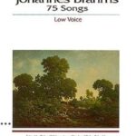 Brahms 75 songs low voice Brahms, Johannes - 75 Songs Low Voice