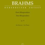 Brahms, Johannes – Two Rhapsodies, op. 79