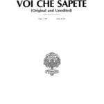 Mozart Voi che sapete Mozart, Wolfgang Amadeus - Voi Che Sapete Low Voice