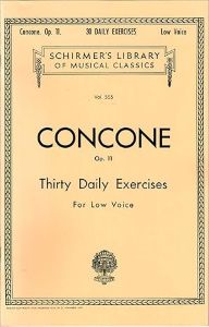 Concone, Giuseppe - Thirty Daily Exercices op. 11 for Low Voice