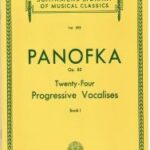 Panofka, Heinrich - Twenty-Four Progressive Vocalises op. 85 Book 1