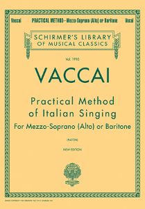 Vaccai, Nicola - Méthode pratique de chant Italien pour Mezzo-Soprano (Alto) ou Bariton