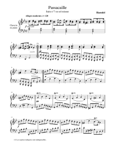 Händel, Georg Friedrich - Passacaille variée (Passacaglia)