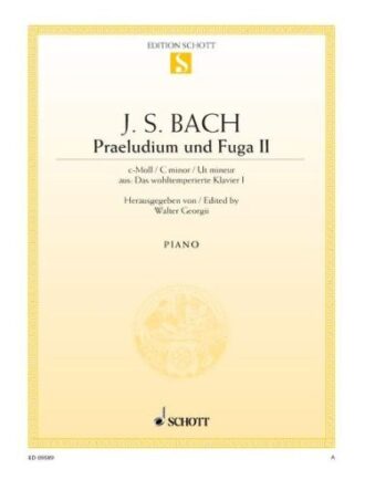 Bach, Johann Sebastian - Pélude et fugue II, do mineur