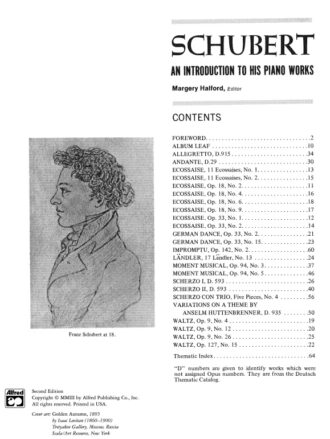 Schubert, Franz - An Introduction to His Piano Works