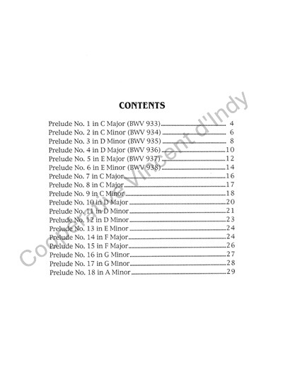 Bach, Johann Sebastian - Eighteen Little Preludes