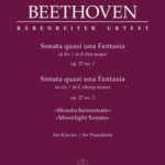 Van Beethoven, Ludwig - Sonatas op. 27, no. 1 and 2 ; in E♭ major and C# minor (Moonlight)