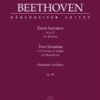 Van Beethoven, Ludwig - Two Sonatas in G minor, G major, op. 49 « Sonates faciles »
