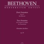 Van Beethoven, Ludwig - Two Sonatas in G minor, G major, op. 49 « Sonates faciles »