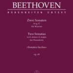 Van Beethoven, Ludwig - Two Sonatas in E major, G major for Pianoforte