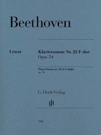 Van Beethoven, Ludwig - Sonate pour piano n. 22 en fa majeur, op. 54