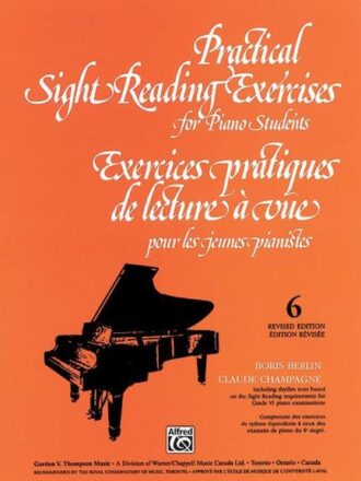 Champagne, Claude ; Berlin, Boris - Exercices pratiques de lecture à vue pour les jeunes pianistes, 6
