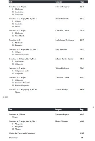 Succeeding with the Masters | Festival Collection - Sonatinas, Book 3 : Intermediate to Late Intermediate