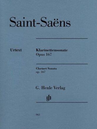 Saint-Saëns, Camille - Clarinet Sonata, Op. 167